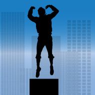 Vector silhouette of a man N1122