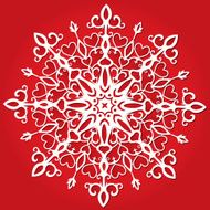 red paper snowflakes