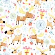 New Year&#039;s texture with moose