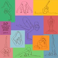 Set of isolated yoga poses N3