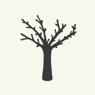 Dry tree silhouette vector design
