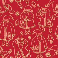 Seamless pattern with Santa Claus N4
