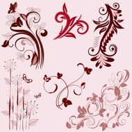set of floral patterns N9