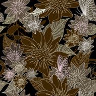 Seamless Abstract Floral background N7