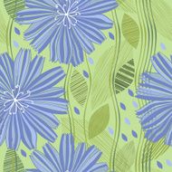 Seamless vector pattern with abstract flowers