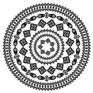 oriental arabesque pattern round