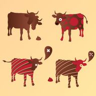 Crazy Cows - sick outlines animal