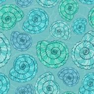 Seamless pattern of seashells N8