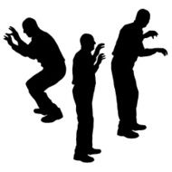 Vector Silhouette Of People N892