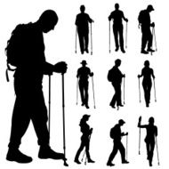 Vector Silhouette Of People N893