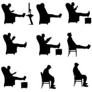 Vector silhouette of a man N1128