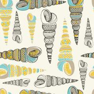 Seashell Seamless Pattern N4