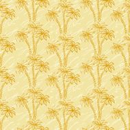 Seamless pattern palm trees contours