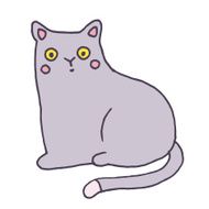 Vector yellow eyed cat N2
