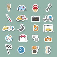 Car service maintenance icons sticker