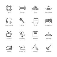 Daily life icons Vector illustration N2