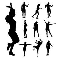 Vector silhouette of a woman N2104