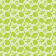 Seamless pattern with silhouettes vegetables and leafs N2