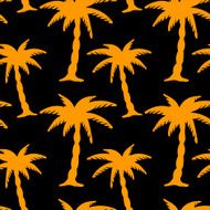 Seamless pattern with silhouettes coconut palm trees N23