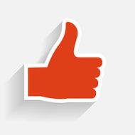 Hand signal on white vector illustration EPS 10 N5