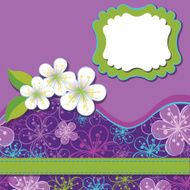 Spring Design template Cherry flowers background