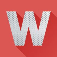 Flat Letter W