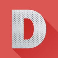 Flat Letter D