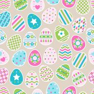 Seamless pattern of color easter eggs