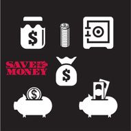 Money icons Save money
