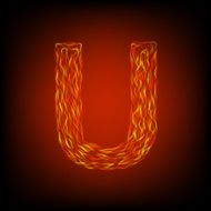 Fire letter U