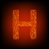 Fire letter H