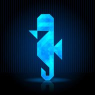 Abstract Seahorse on Dark Background