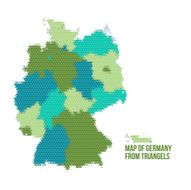 Map Of Germany From Triangels