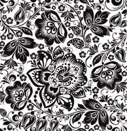 Vector floral background Russian traditional ornament Hohloma N4