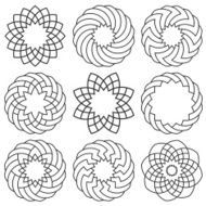 Vector set of elements for arabic design