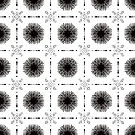 Seamless pattern with white tracery on a black N5