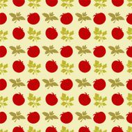 Seamless pattern with silhouettes tomato and parsley N3