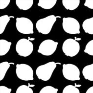 Seamless pattern with silhouettes fruits N5
