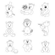 Set toy teddy bears N2