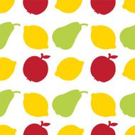 Seamless pattern with silhouettes fruits N7