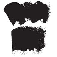 Splash blot banner set in black on white abstract watercolor N3