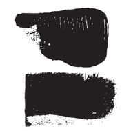 Splash blot banner set in black on white abstract watercolor N4