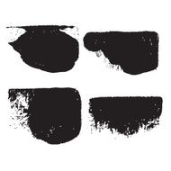 Splash blot banner set in black on white abstract watercolor N5