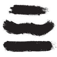 Splash blot banner set in black on white abstract watercolor N6