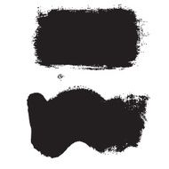 Splash blot banner set in black on white abstract watercolor N9