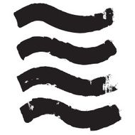 Splash blot banner set in black on white abstract watercolor N11