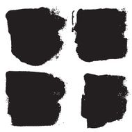 Splash blot banner set in black on white abstract watercolor N12
