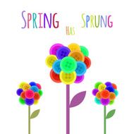 Abctract buttons flower Spring has sprung Vector N3