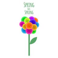 Abctract buttons flower Spring has sprung Vector N4