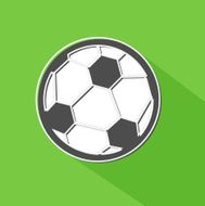 Soccer ball shadow icon vector illustration